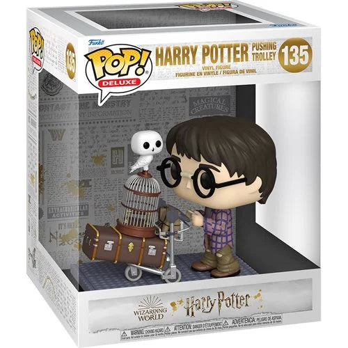 Harry Potter and the Sorcerer's Stone 20th Anniversary Harry Pushing Trolley Deluxe Funko Pop! Vinyl Figure #135