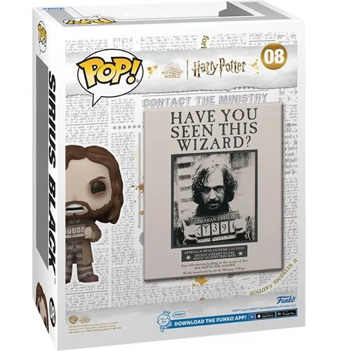 Harry Potter and the Prisoner of Azkaban Sirius Black Funko Pop! Cover Figure #08 with Case